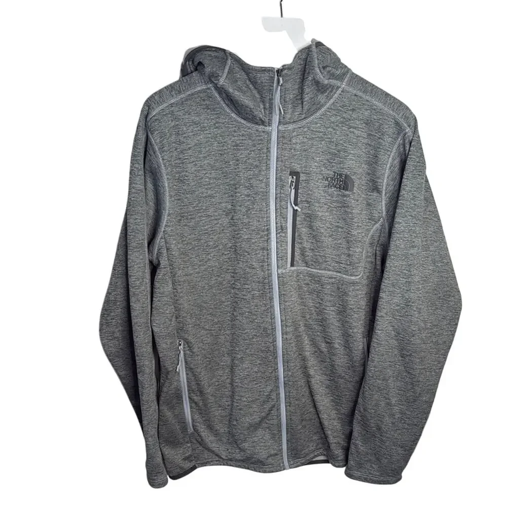 The North Face Men’s Canyonland Gray Hooded Full-zip Jacket Coat M-247 Sz L